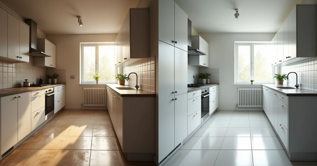 Before and after deep cleaning comparison